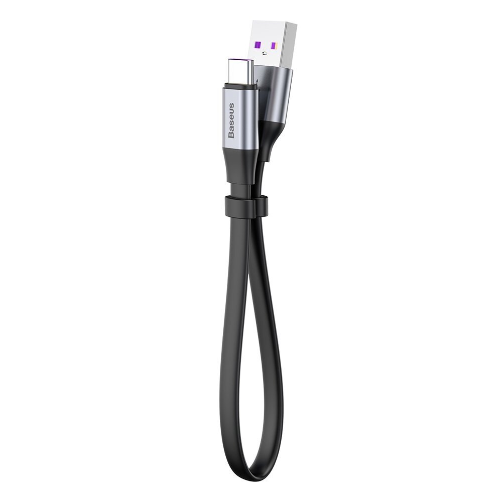 Kabelis Baseus Simple Hw Quick Charge Charging Data Cable Usb skirta Type-C 5A 40W 23Cm pilkas 2 Kabelis Baseus Simple Hw Quick Charge Charging Data Cable Usb skirta Type-C 5A 40W 23Cm pilkas 2