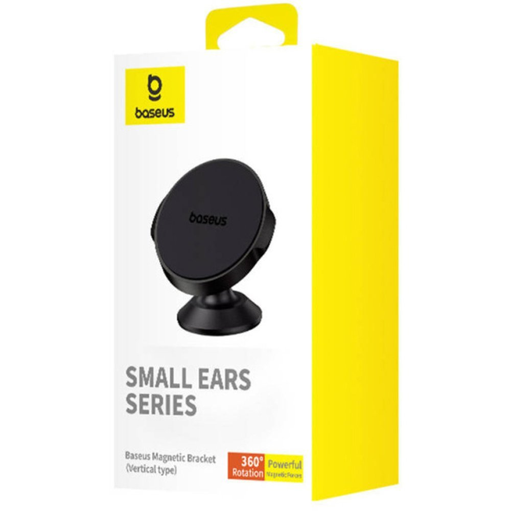 Baseus Small Ears 360° vertical magnetic holder (Overseas Edition) - Juodas 1 Baseus Small Ears 360° vertical magnetic holder (Overseas Edition) - Juodas 1