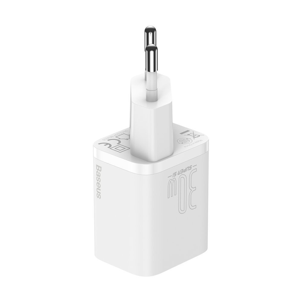 Greitas Buitinis Įkroviklis Baseus Super Si 1C USB Type C 30 W Power Delivery Quick Charge Baltas (CCSUP-J02) 2 Greitas Buitinis Įkroviklis Baseus Super Si 1C USB Type C 30 W Power Delivery Quick Charge Baltas (CCSUP-J02) 2