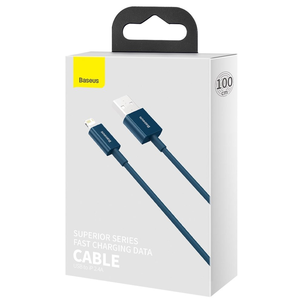 Baseus Superior Cable USB - Lightning 2,4A 1 m Blue (CALYS-A03) 4 Baseus Superior Cable USB - Lightning 2,4A 1 m Blue (CALYS-A03) 4