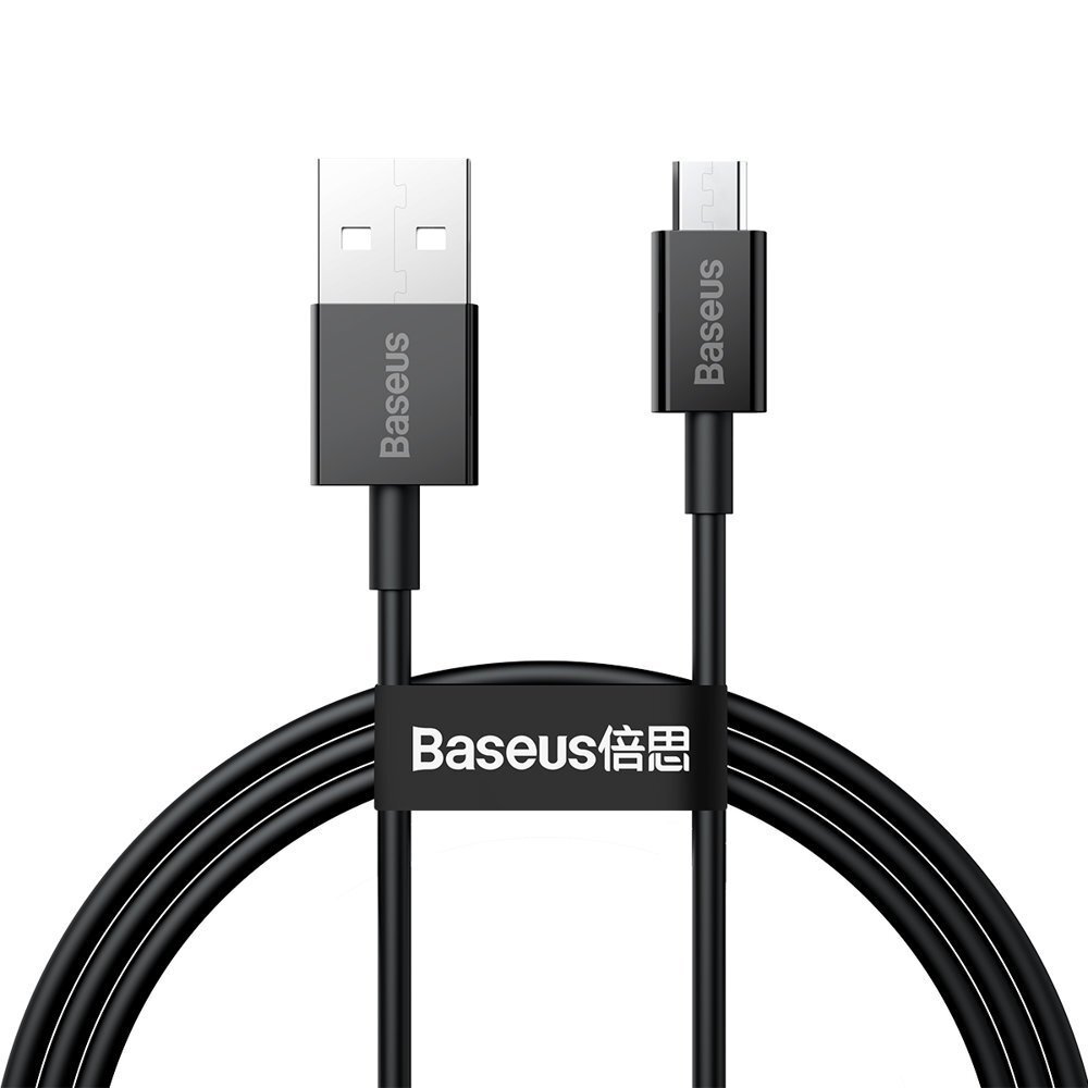 Krovimo kabelis Baseus Superior USB-A / micro USB 2 A 1 m – juodas Krovimo kabelis Baseus Superior USB-A / micro USB 2 A 1 m – juodas