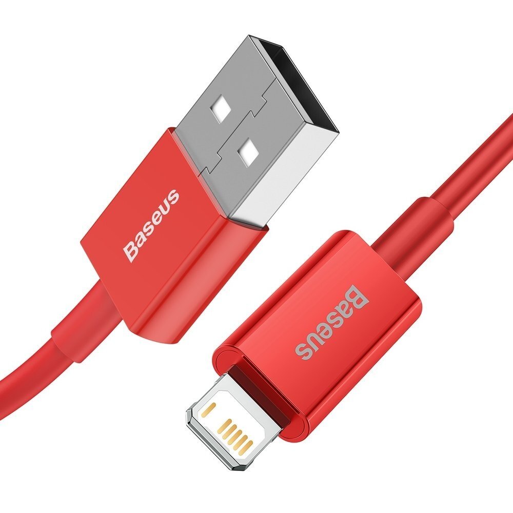 USB kabelis Baseus Superior USB - Lightning 2,4 A 1 m Raudonas (CALYS-A09) 1 USB kabelis Baseus Superior USB - Lightning 2,4 A 1 m Raudonas (CALYS-A09) 1