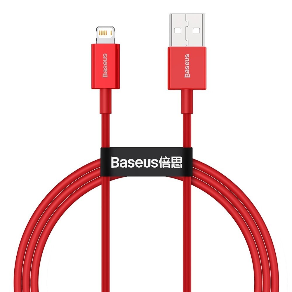 USB kabelis Baseus Superior USB - Lightning 2,4 A 1 m Raudonas (CALYS-A09) USB kabelis Baseus Superior USB - Lightning 2,4 A 1 m Raudonas (CALYS-A09)