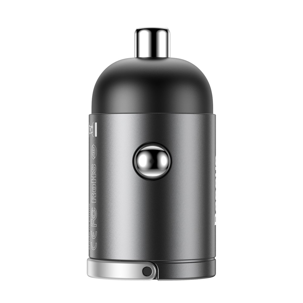 Automobilinis įkroviklis Baseus Tiny Star Mini Quick Charge Car Charger Usb Port 30W pilkas 2 Automobilinis įkroviklis Baseus Tiny Star Mini Quick Charge Car Charger Usb Port 30W pilkas 2