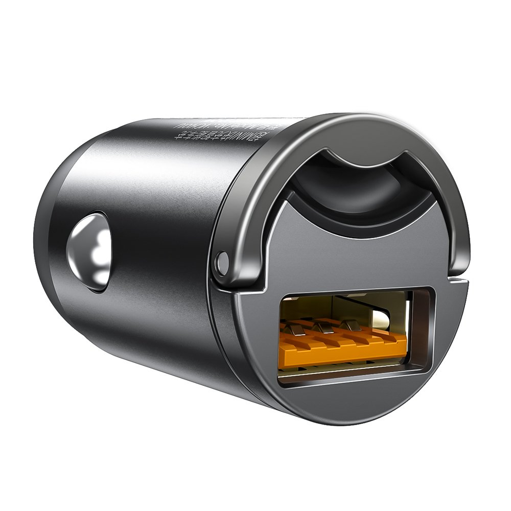 Automobilinis įkroviklis Baseus Tiny Star Mini Quick Charge Car Charger Usb Port 30W pilkas 4 Automobilinis įkroviklis Baseus Tiny Star Mini Quick Charge Car Charger Usb Port 30W pilkas 4