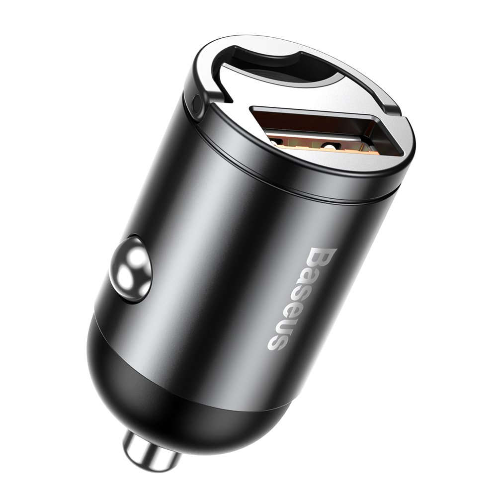 Automobilinis įkroviklis Baseus Tiny Star Mini Quick Charge Car Charger Usb Port 30W pilkas Automobilinis įkroviklis Baseus Tiny Star Mini Quick Charge Car Charger Usb Port 30W pilkas