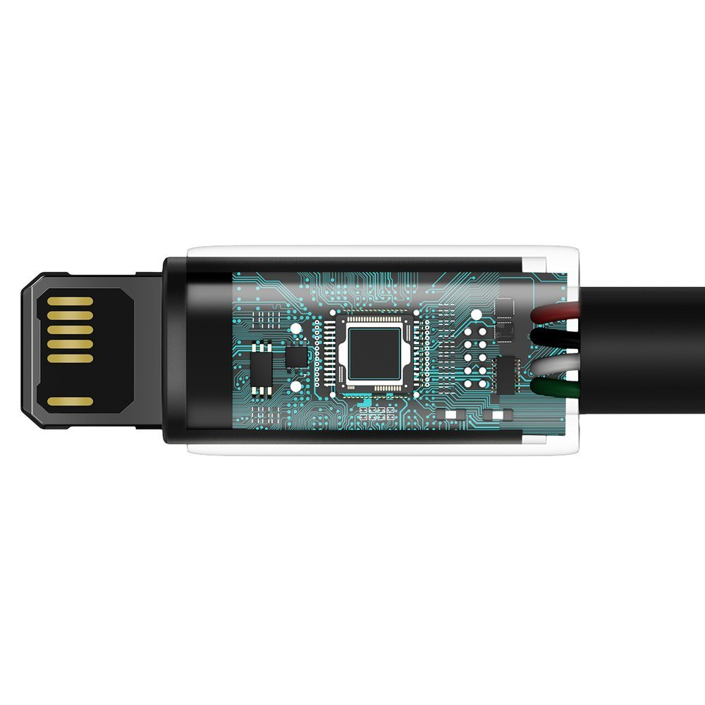 Kabelis Baseus Tungsten USB - Lightning 2,4 A 2 m Juodas (CALWJ-A01) 7 Kabelis Baseus Tungsten USB - Lightning 2,4 A 2 m Juodas (CALWJ-A01) 7