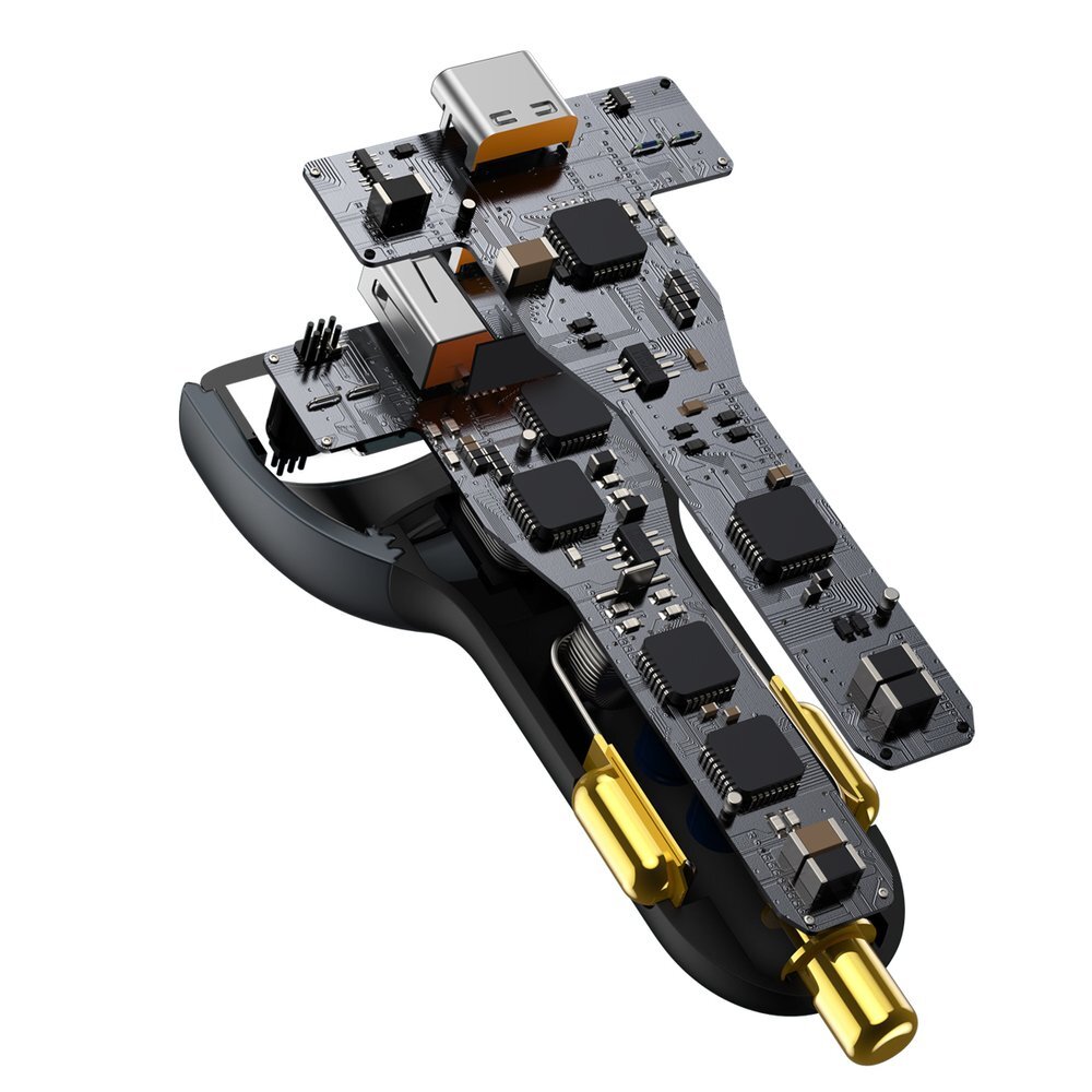 Automobilinis įkroviklis Baseus TZCCZM-0G USB-A / USB-C 160 W PPS / QC 5 / PD – pilkas 7 Automobilinis įkroviklis Baseus TZCCZM-0G USB-A / USB-C 160 W PPS / QC 5 / PD – pilkas 7