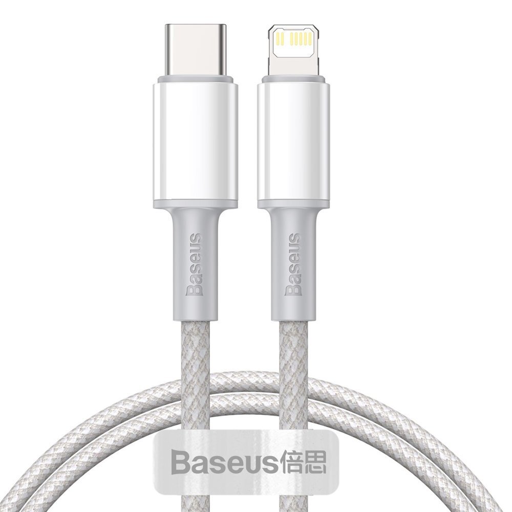 Kabelis Baseus usb Type C - Lightning cable Power Delivery fast charge 20 W 1 m baltas (CATLGD-02) UGLX912 Kabelis Baseus usb Type C - Lightning cable Power Delivery fast charge 20 W 1 m baltas (CATLGD-02) UGLX912