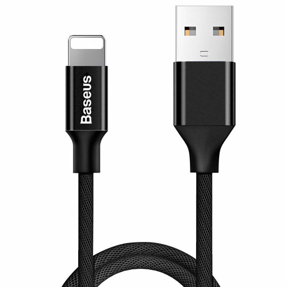 USB Kabelis Baseus Yiven Usb / Lightning Su Medžiaginiu Pynimu 1,2M Juodas USB Kabelis Baseus Yiven Usb / Lightning Su Medžiaginiu Pynimu 1,2M Juodas