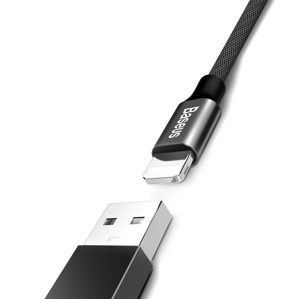 USB Kabelis Baseus Yiven Usb / Lightning Su Medžiaginiu Pynimu 1,8M Juodas 3 USB Kabelis Baseus Yiven Usb / Lightning Su Medžiaginiu Pynimu 1,8M Juodas 3