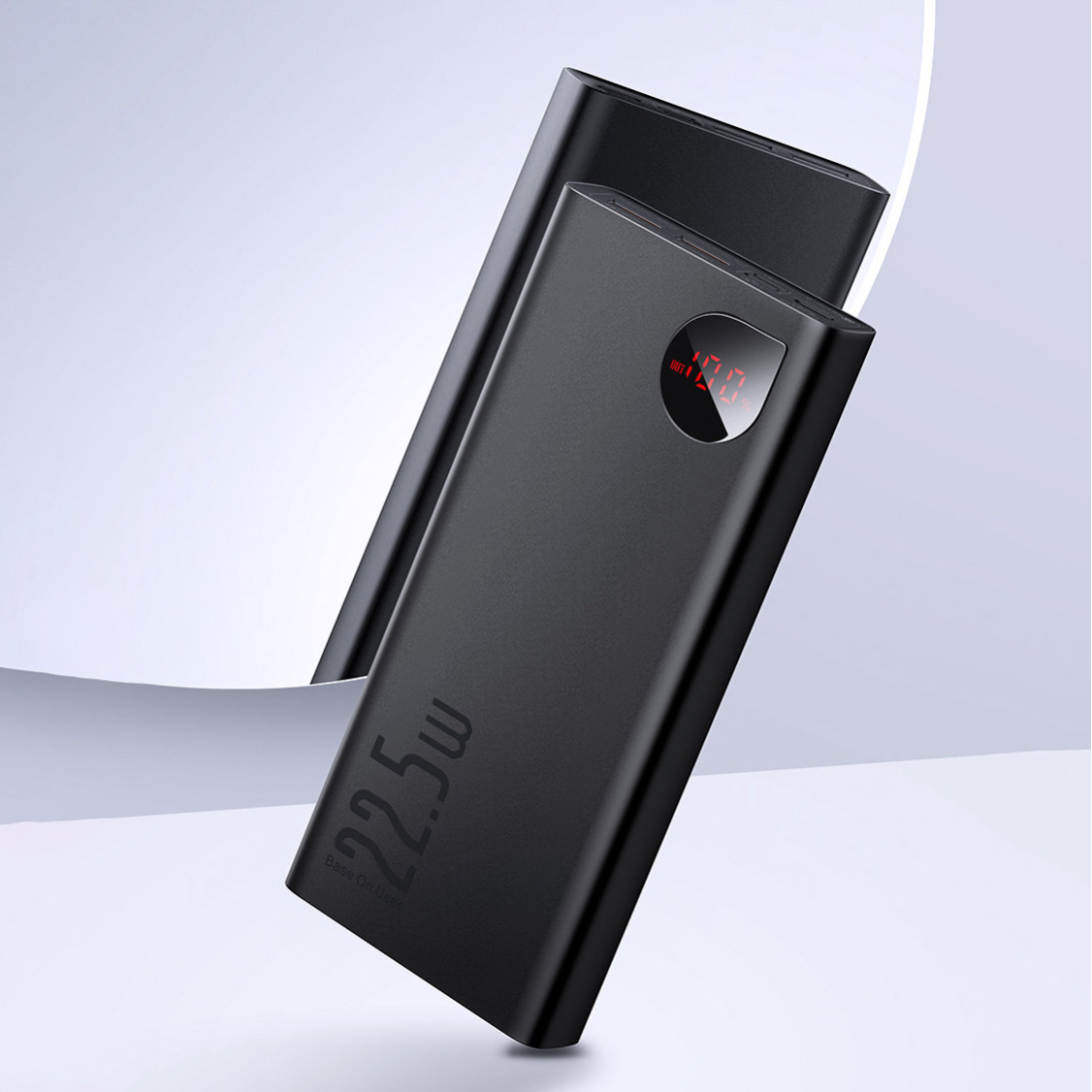 Baseus Adaman power bank with fast charging 20000mAh 22.5W + USB C 3A cable 0.3m black 12