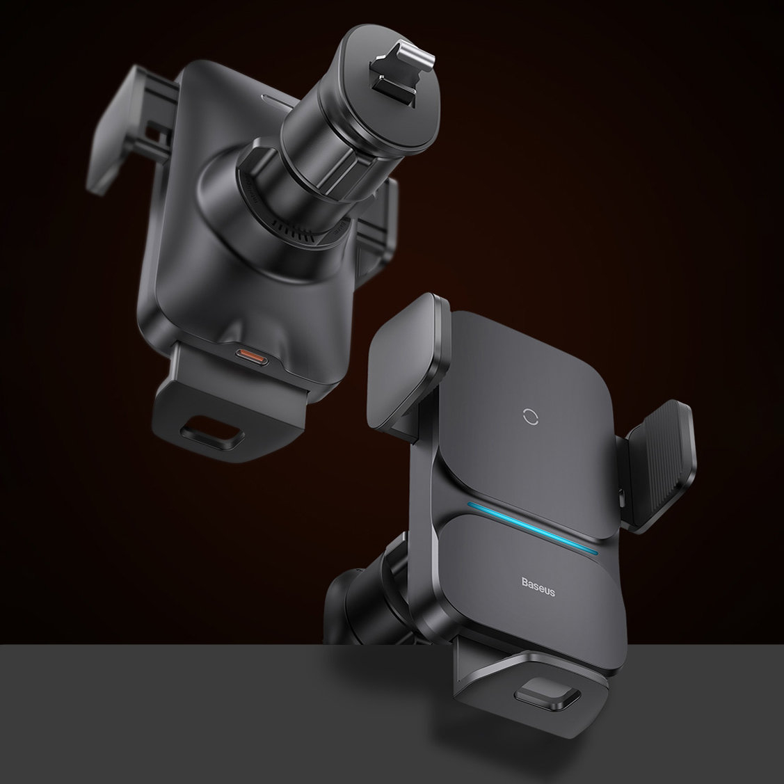 Baseus Wisdom induction charger car phone holder on the grill Juodas (CGZX000001) 19 Baseus Wisdom induction charger car phone holder on the grill Juodas (CGZX000001) 19