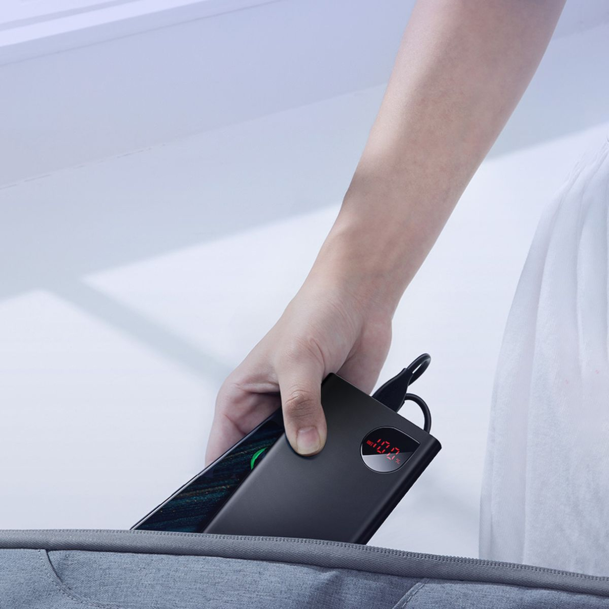 Baseus Adaman Metal power bank with fast charging 10000mAh 22.5W (Overseas Edition 2021) black + USB-A - USB-C 3A cable 0.3m black 19 Baseus Adaman Metal power bank with fast charging 10000mAh 22.5W (Overseas Edition 2021) black + USB-A - USB-C 3A cable 0.3m black 19