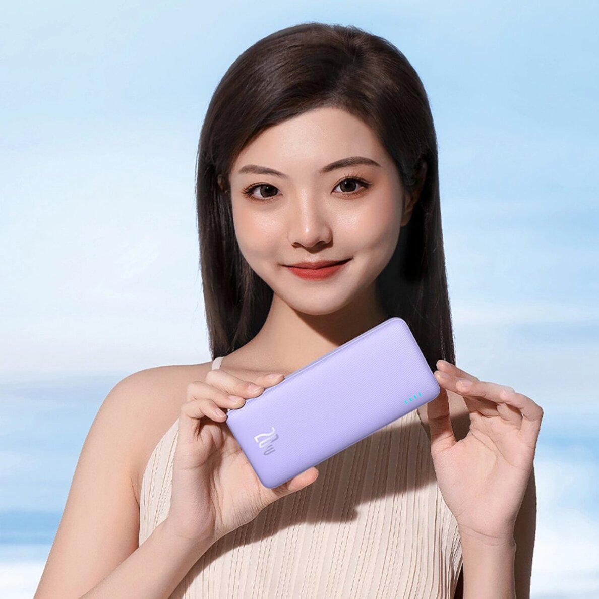 Išorinė baterija Baseus Airpow 20W 10000 mAh – violetinė 10