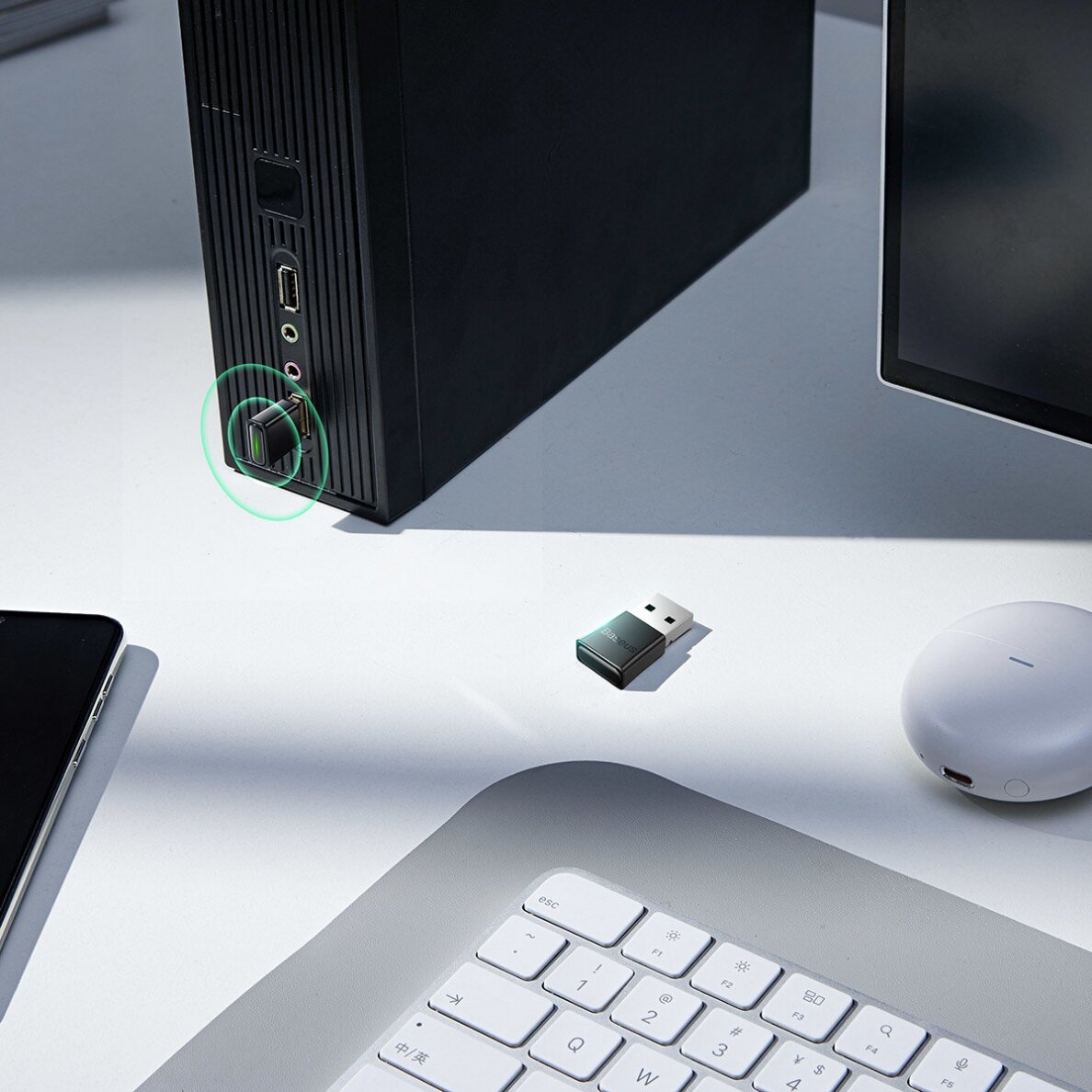 Adapteris Baseus BA07 bluetooth USB adapter - Juodas 8 Adapteris Baseus BA07 bluetooth USB adapter - Juodas 8