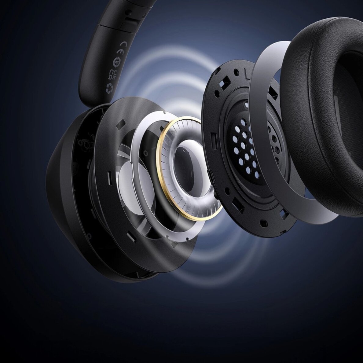 Belaidės ausinės Baseus Bass 30 Max On-Ear Bluetooth 5.3 – juodos 12
