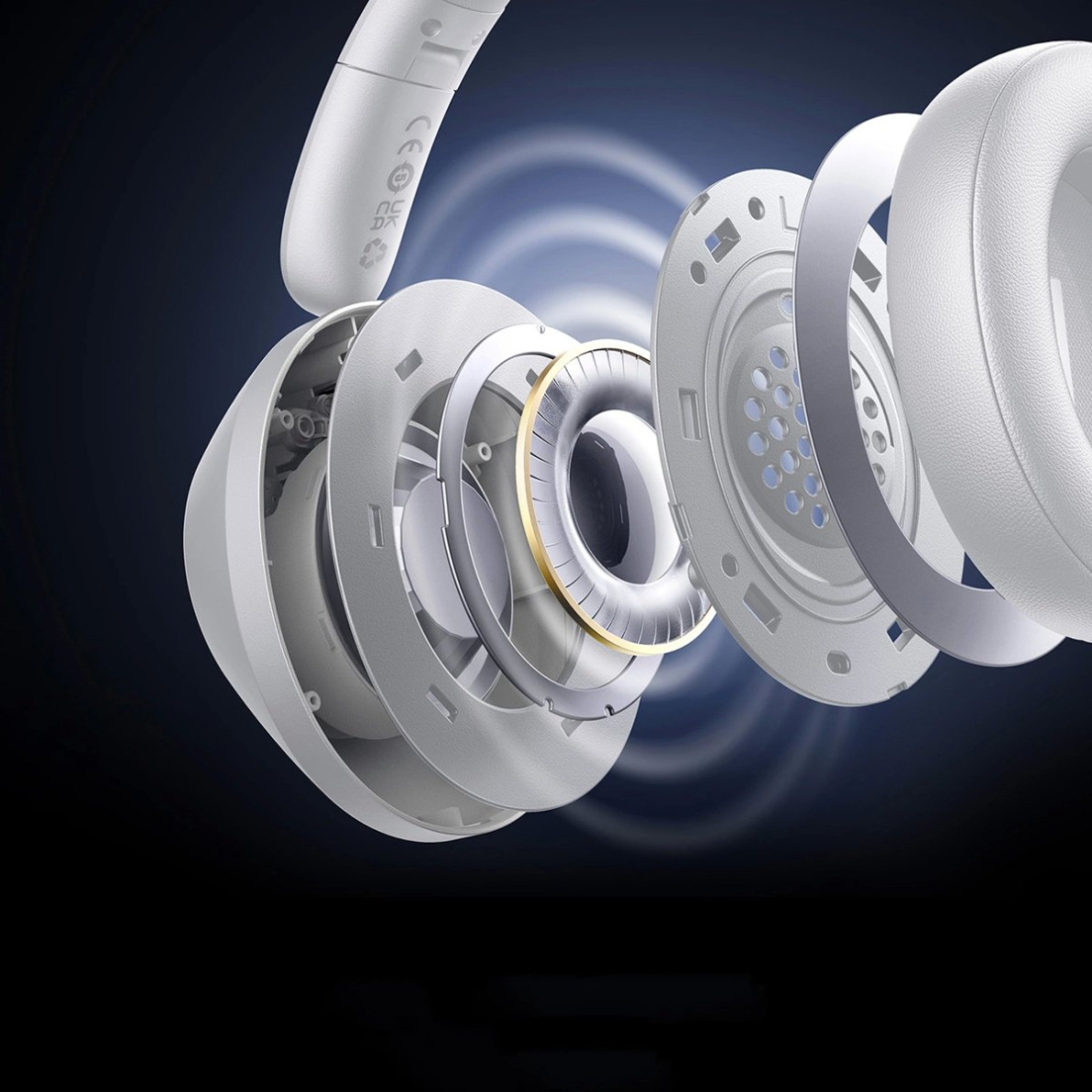 Baseus Bass 30 Max belaidės On-Ear Bluetooth 5.3 ausinės – baltos 12