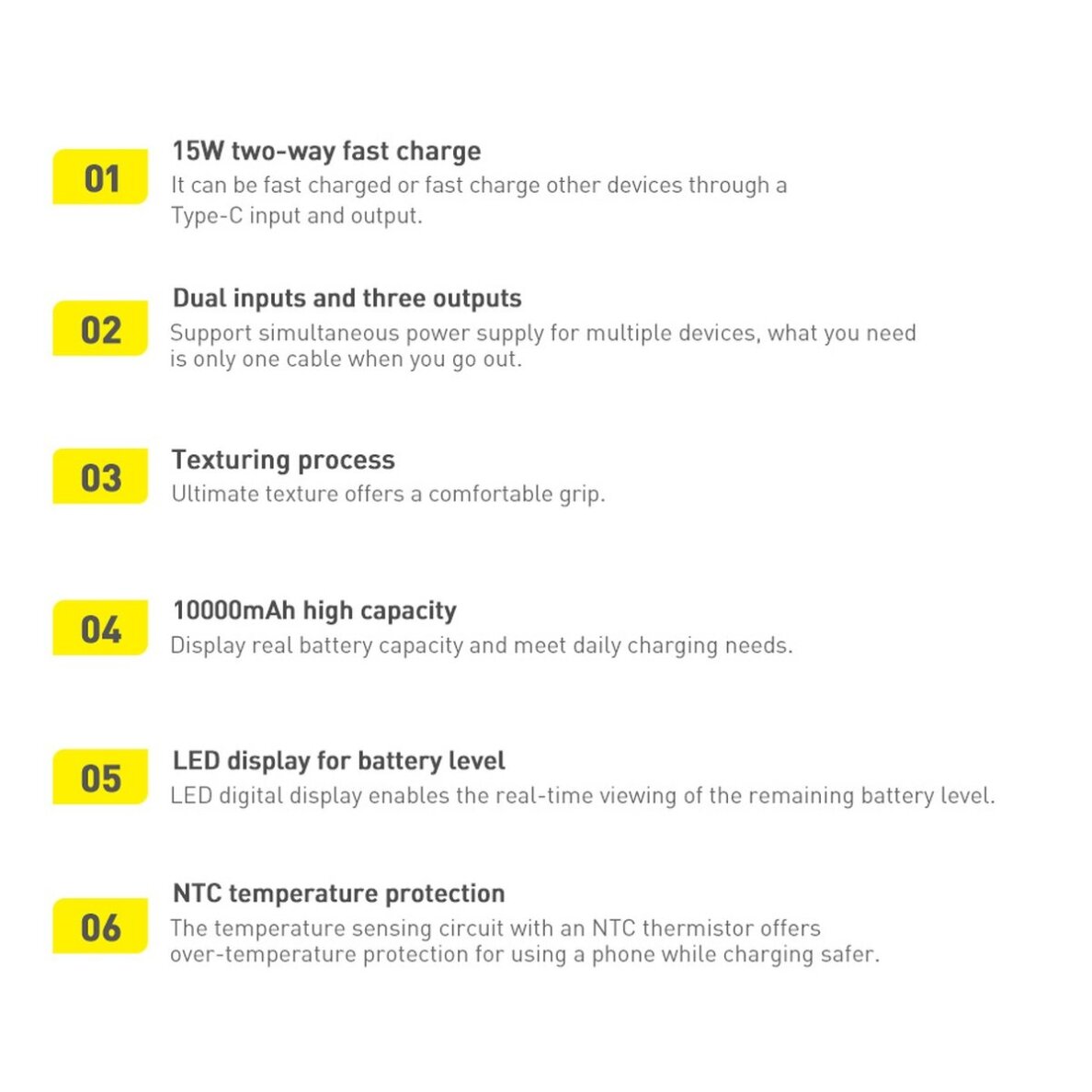 Baseus Bipow Fast Charging Power Bank 20000mAh 15W white (Overseas Edition) + USB-A - Micro USB 0.25m cable Baltas (PPBD050102) 14 Baseus Bipow Fast Charging Power Bank 20000mAh 15W white (Overseas Edition) + USB-A - Micro USB 0.25m cable Baltas (PPBD050102) 14