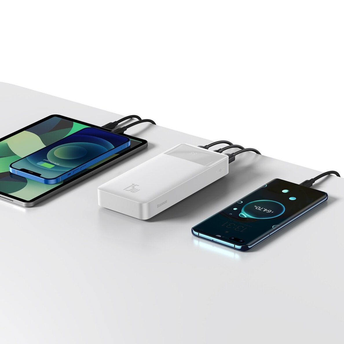 Baseus Bipow Fast Charging Power Bank 20000mAh 15W white (Overseas Edition) + USB-A - Micro USB 0.25m cable Baltas (PPBD050102) 8 Baseus Bipow Fast Charging Power Bank 20000mAh 15W white (Overseas Edition) + USB-A - Micro USB 0.25m cable Baltas (PPBD050102) 8