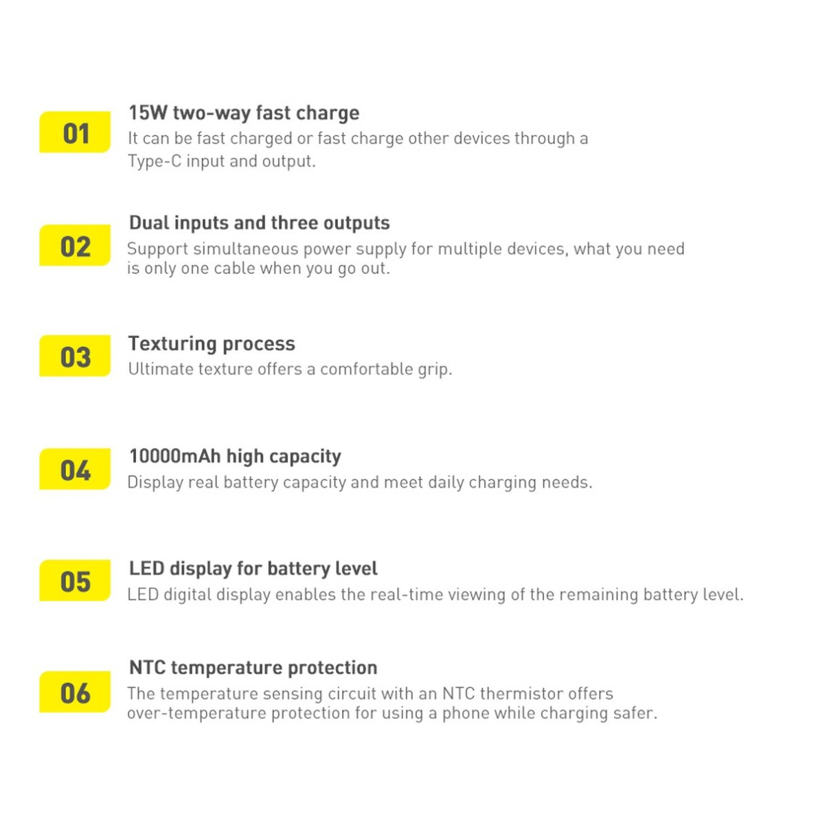 Baseus Bipow powerbank with display 10000mAh 15W white (Overseas Edition) + USB-A - Micro USB 0.25m cable white (PPBD050002) 14 Baseus Bipow powerbank with display 10000mAh 15W white (Overseas Edition) + USB-A - Micro USB 0.25m cable white (PPBD050002) 14