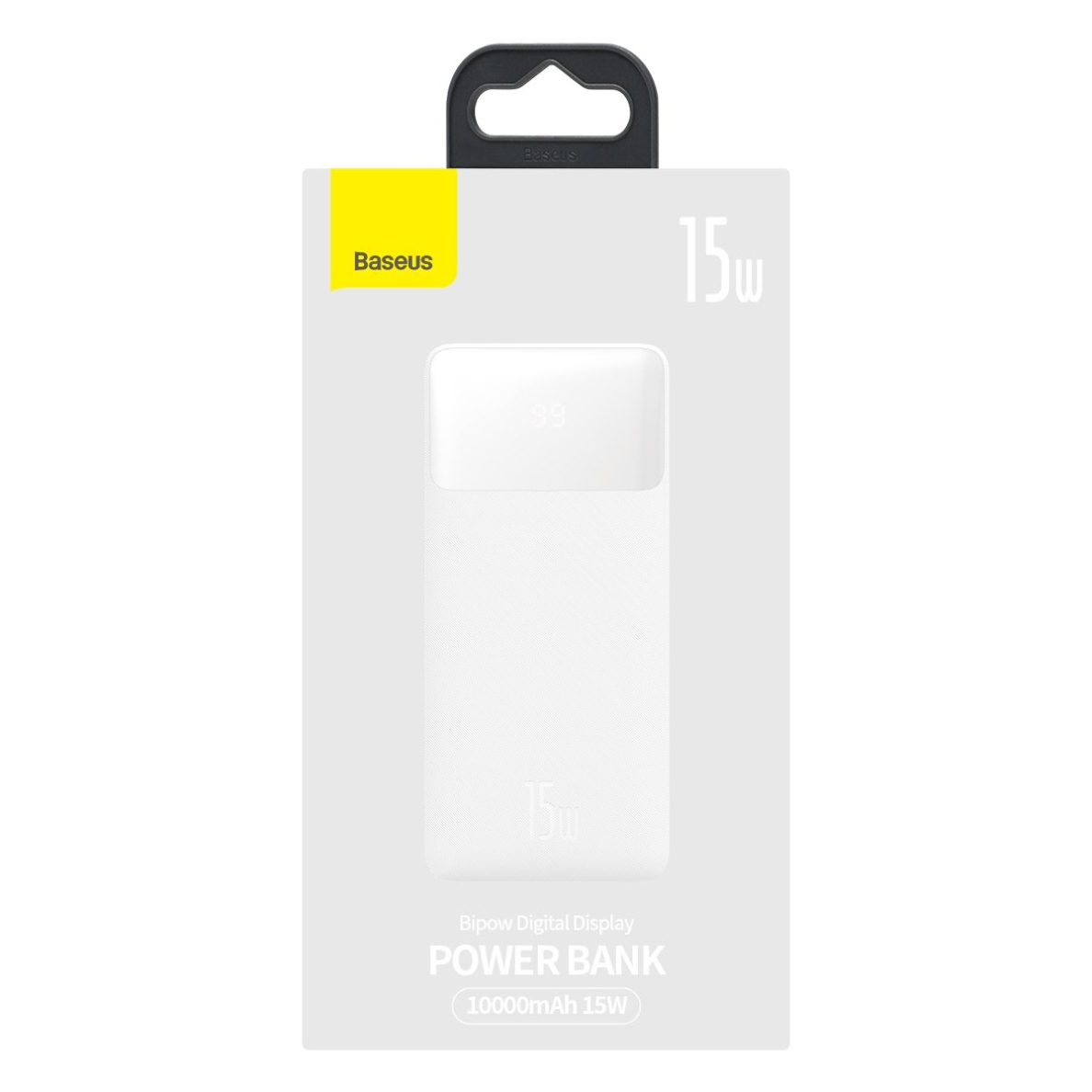 Baseus Bipow powerbank with display 10000mAh 15W white (Overseas Edition) + USB-A - Micro USB 0.25m cable white (PPBD050002) 4 Baseus Bipow powerbank with display 10000mAh 15W white (Overseas Edition) + USB-A - Micro USB 0.25m cable white (PPBD050002) 4