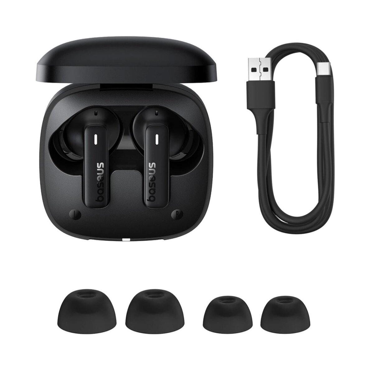 Belaidės ausinės Baseus Bowie E19 TWS In-Ear – juodos 6 Belaidės ausinės Baseus Bowie E19 TWS In-Ear – juodos 6