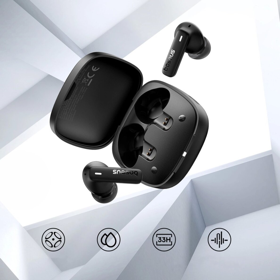 Belaidės ausinės Baseus Bowie E19 TWS In-Ear – juodos 9