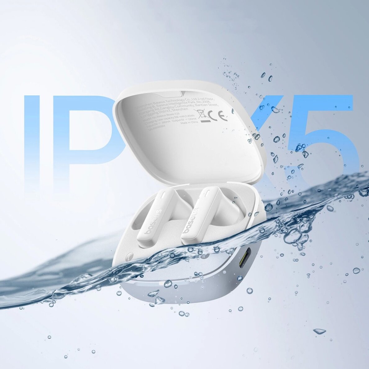 Belaidės ausinės Baseus Bowie E19 TWS In-Ear – baltos 11