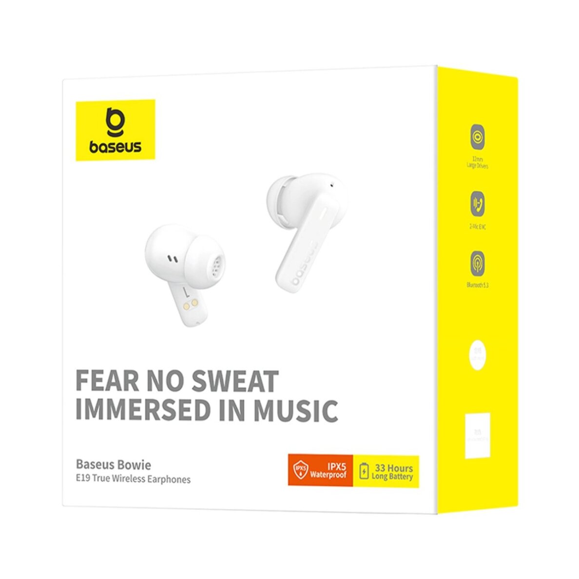 Belaidės ausinės Baseus Bowie E19 TWS In-Ear – baltos 7
