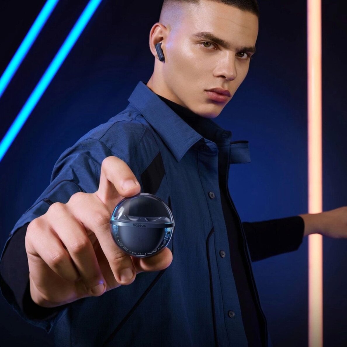 Belaidės ausinės Baseus Bowie E5x TWS – mėlynos 8