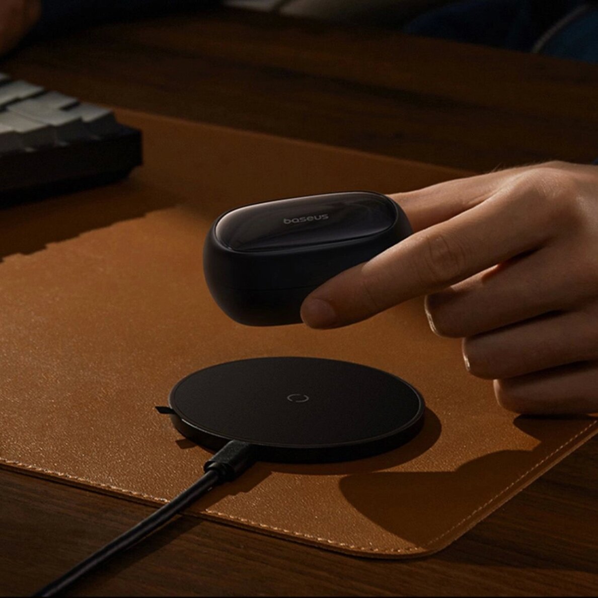 Belaidės ausinės Baseus Bowie MA20 Pro TWS su ANC ir IPX6 – juodos 12