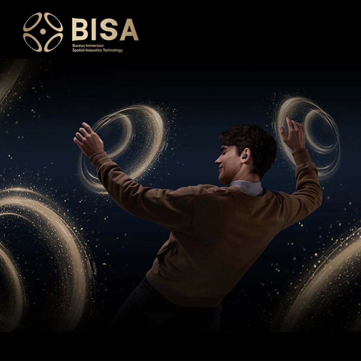 Belaidės ausinės Baseus Bowie MA20 Pro TWS su ANC ir IPX6 – juodos 8