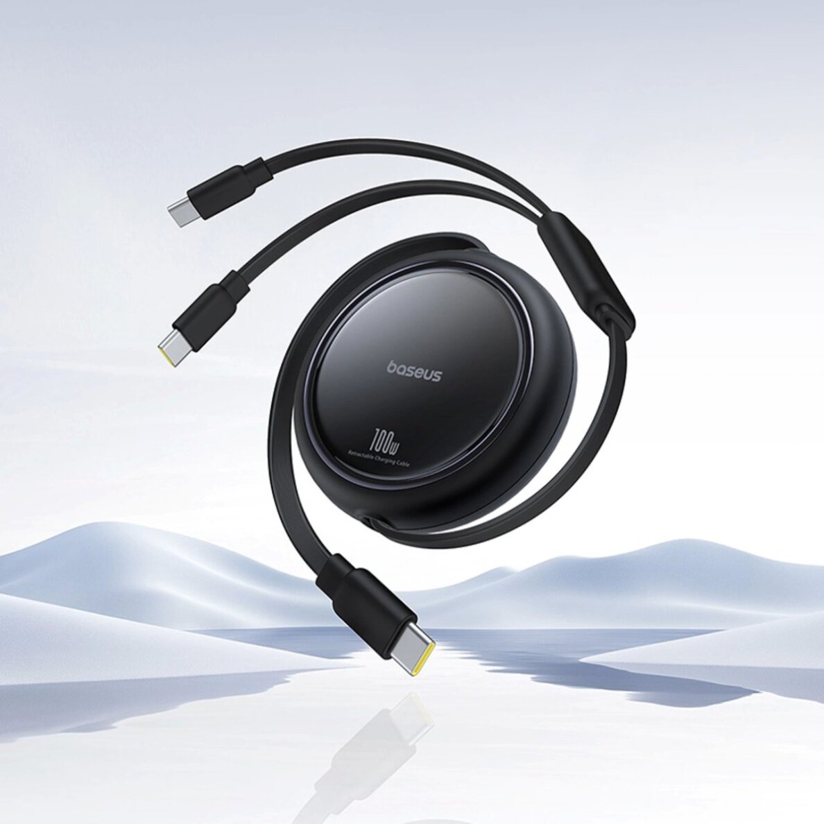 Krovimo kabelis Baseus Bright Mirror Series USB-C ištraukiamas – 2 × USB-C 100 W 1 m – juodas 6 Krovimo kabelis Baseus Bright Mirror Series USB-C ištraukiamas – 2 × USB-C 100 W 1 m – juodas 6