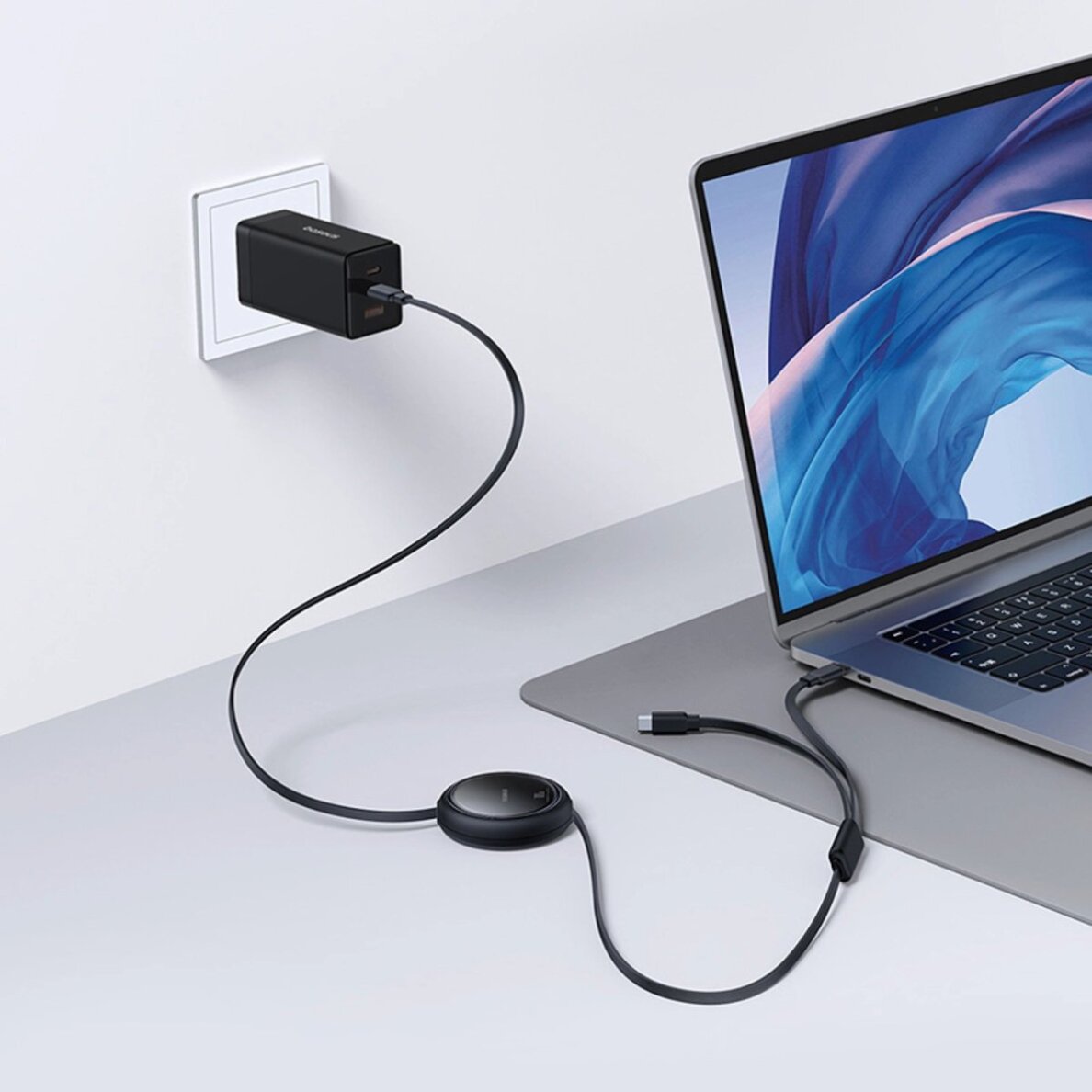 Krovimo kabelis Baseus Bright Mirror Series USB-C ištraukiamas – 2 × USB-C 100 W 1 m – juodas 7 Krovimo kabelis Baseus Bright Mirror Series USB-C ištraukiamas – 2 × USB-C 100 W 1 m – juodas 7
