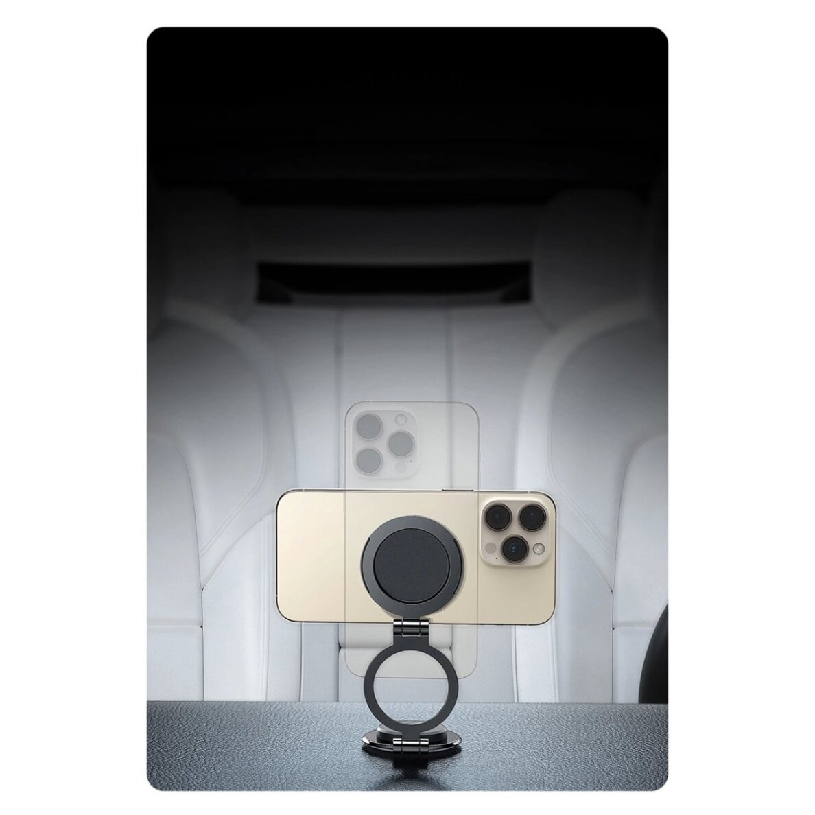 Automobilinis laikiklis Baseus BS-CW06 MagPro II su MagSafe prietaisų skydeliui – juodas 14