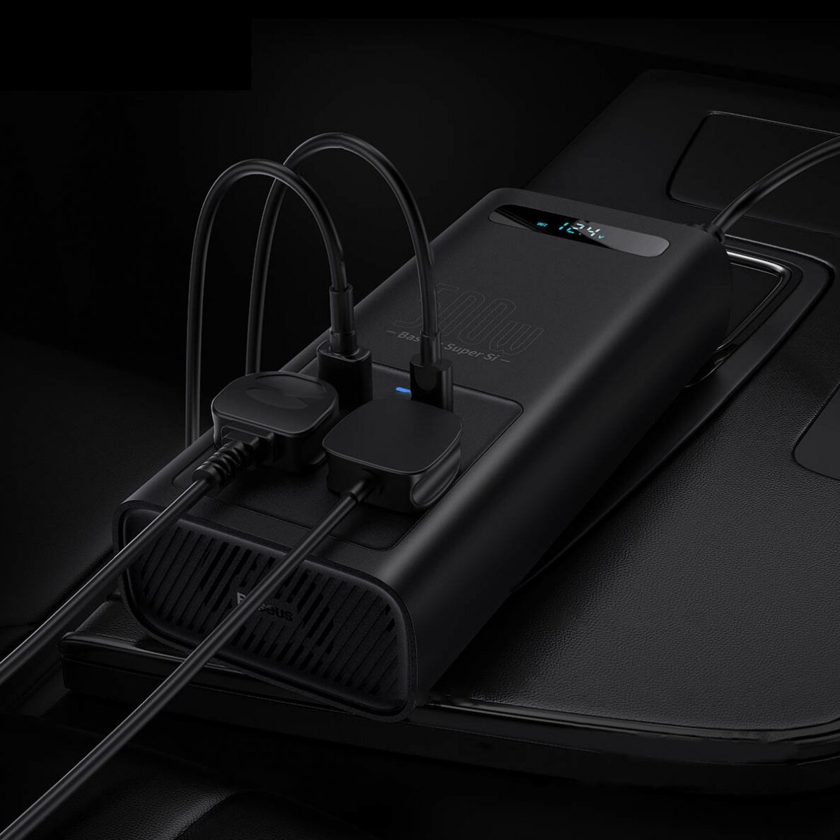 Baseus car power inverter 150W 12V / 500W 220V (EU and CN plug) Juodas (CGNB000101) 15 Baseus car power inverter 150W 12V / 500W 220V (EU and CN plug) Juodas (CGNB000101) 15