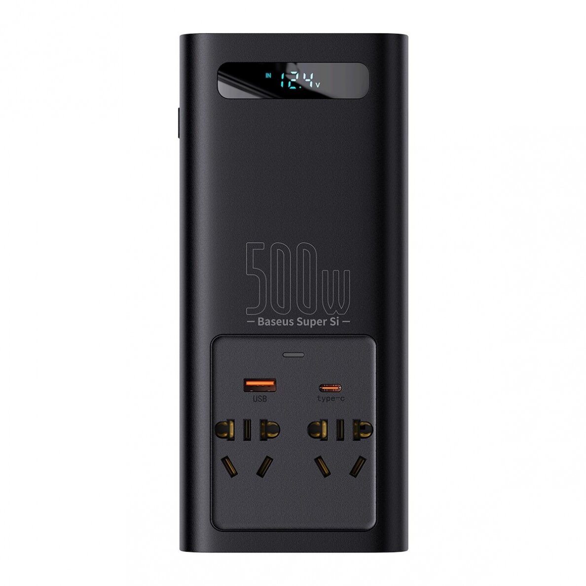 Baseus car power inverter 150W 12V / 500W 220V (EU and CN plug) Juodas (CGNB000101) 2 Baseus car power inverter 150W 12V / 500W 220V (EU and CN plug) Juodas (CGNB000101) 2