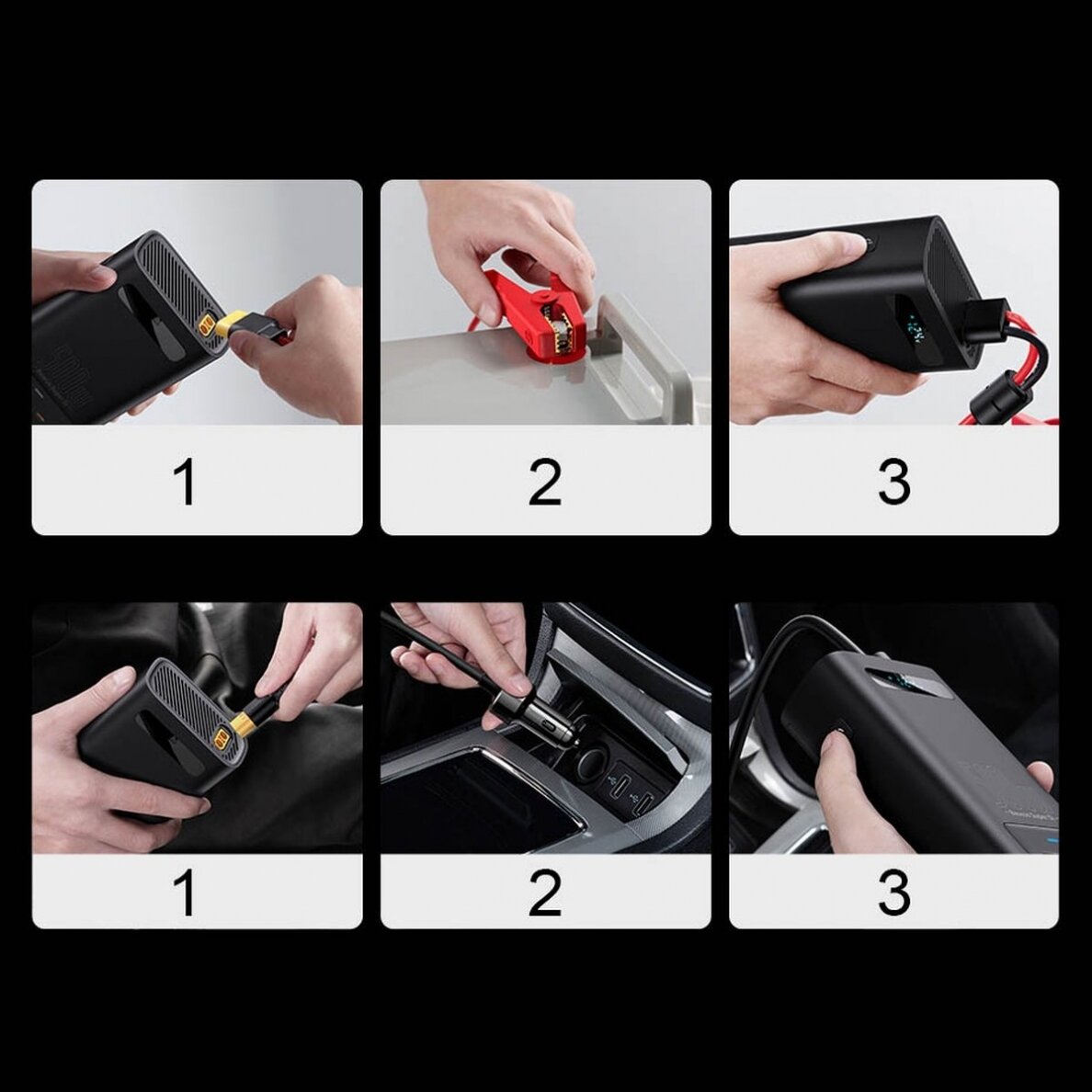 Baseus car power inverter 150W 12V / 500W 220V (EU and CN plug) Juodas (CGNB000101) 26 Baseus car power inverter 150W 12V / 500W 220V (EU and CN plug) Juodas (CGNB000101) 26