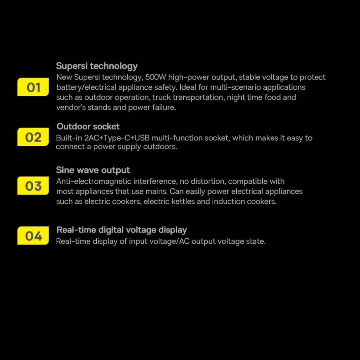 Baseus car power inverter 150W 12V / 500W 220V (EU and CN plug) Juodas (CGNB000101) 29 Baseus car power inverter 150W 12V / 500W 220V (EU and CN plug) Juodas (CGNB000101) 29