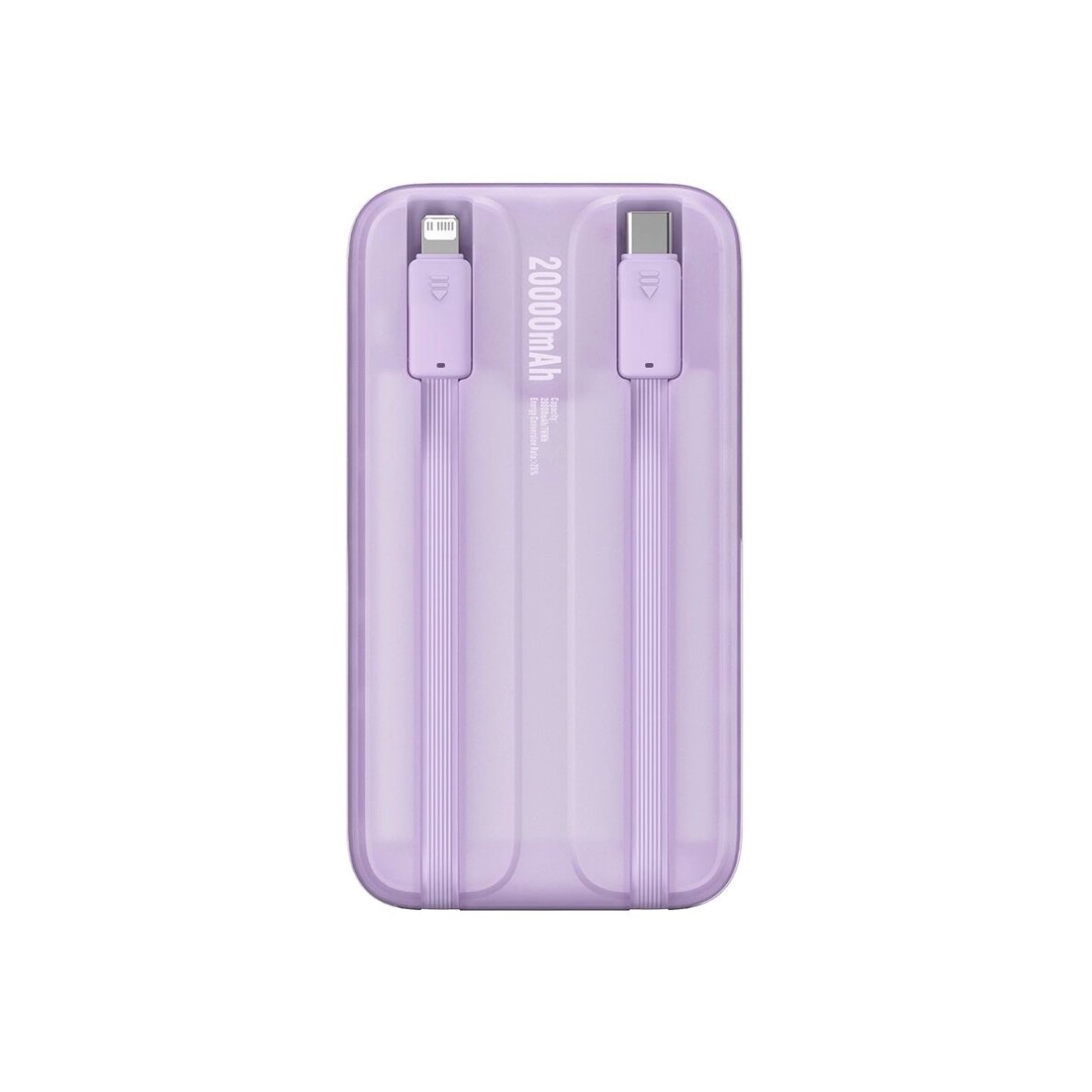 Baseus Comet Series powerbankdisplay 20000mAh 22.5W - violetinis + USB-A / USB-C Kabelis 2