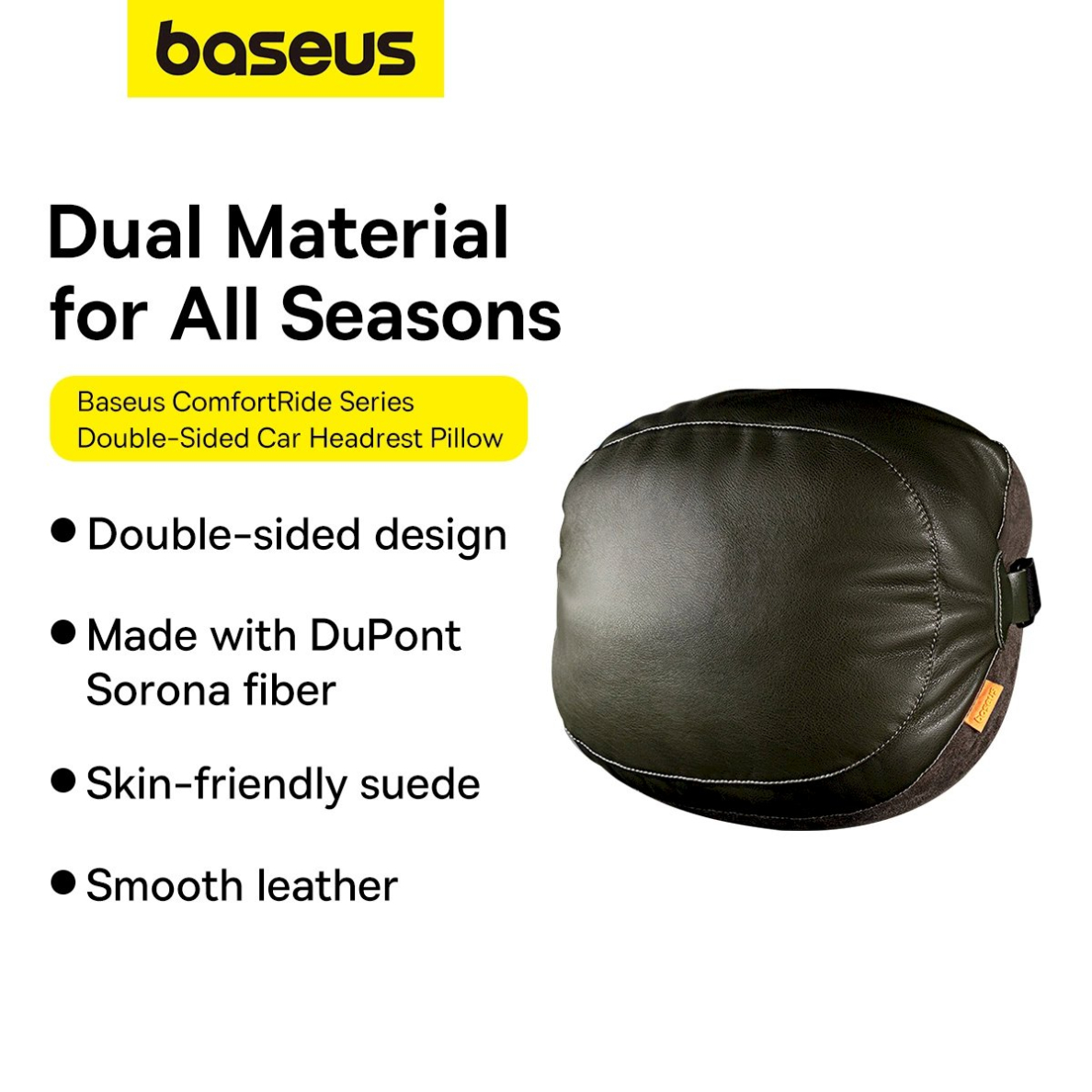 Baseus ComfortRide Series car headrest cushion2 materials - tamsiai žalias 15 Baseus ComfortRide Series car headrest cushion2 materials - tamsiai žalias 15