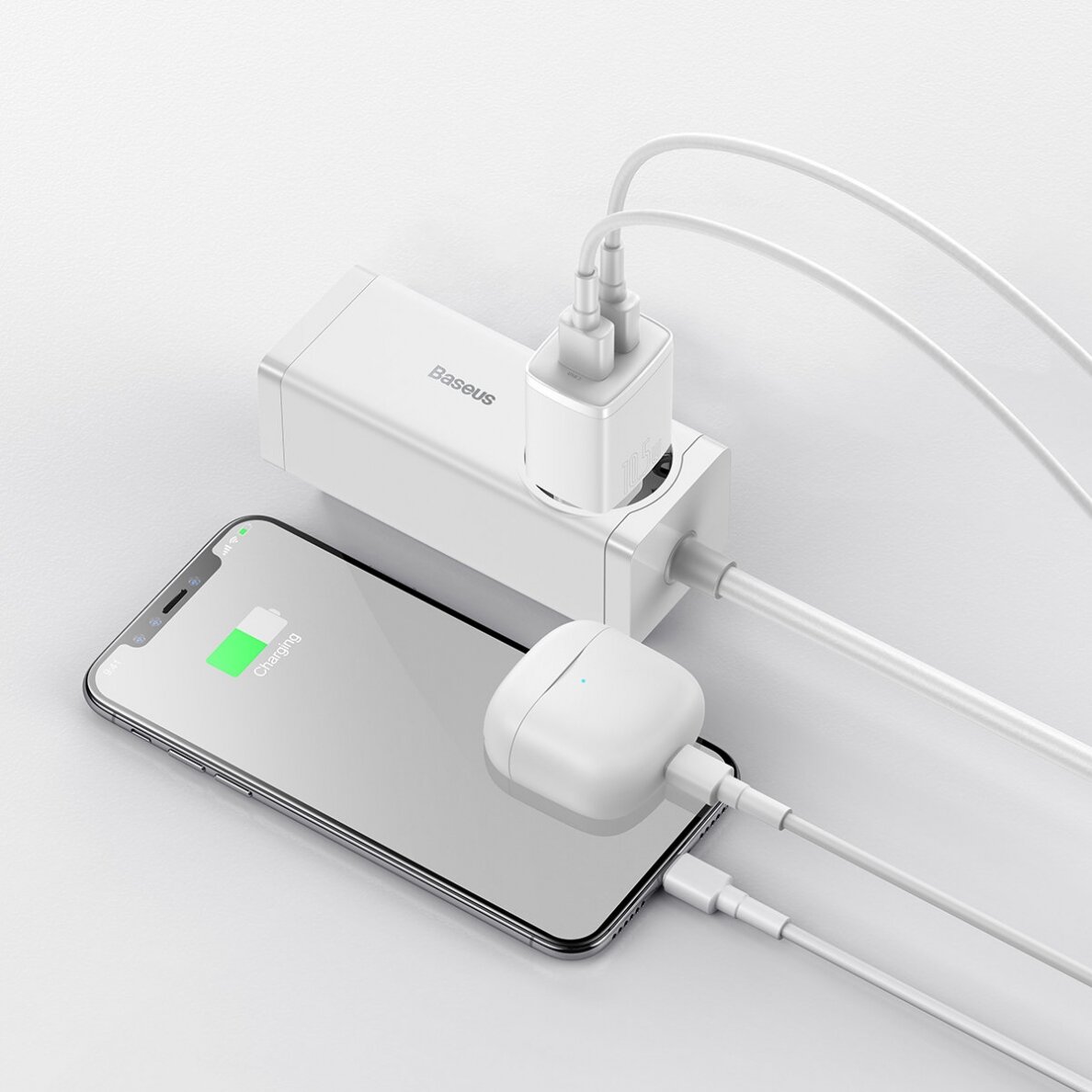 Baseus Compact Charger 2U 10.5W EU Baltas 9 Baseus Compact Charger 2U 10.5W EU Baltas 9