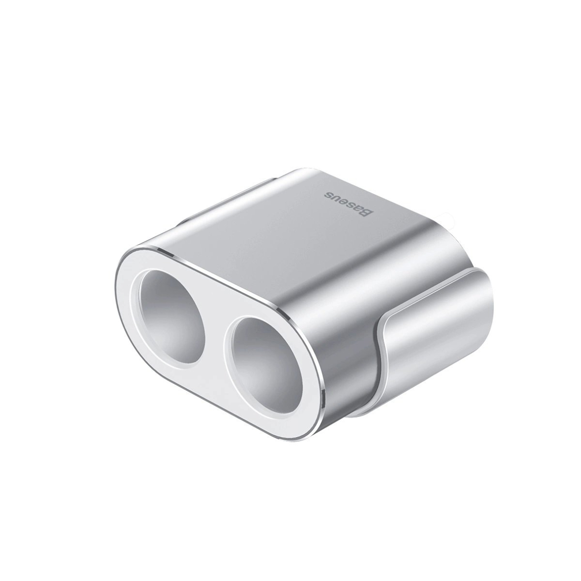 Baseus CRDYQ-0S skirstytuvas: 2x cigarečių lizdas 80W + 2x USB-A 3.1A – sidabrinis 4