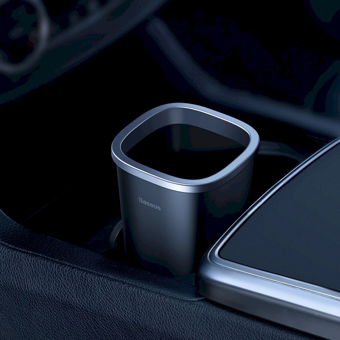 Baseus CRLJT-A01 waste bina car mounted in a cup Laikiklis - Juodas 6 Baseus CRLJT-A01 waste bina car mounted in a cup Laikiklis - Juodas 6