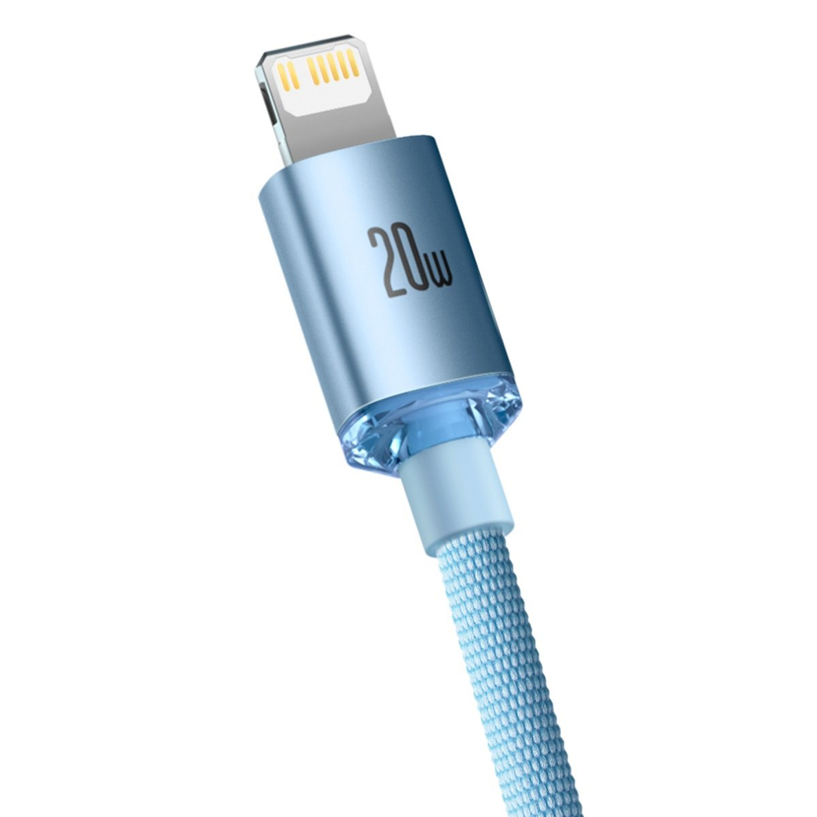 Baseus Crystal Shine Series USB Type C cable - Lightning Fast Charging Power Delivery 20W 1.2m blue (CAJY001303) 2 Baseus Crystal Shine Series USB Type C cable - Lightning Fast Charging Power Delivery 20W 1.2m blue (CAJY001303) 2