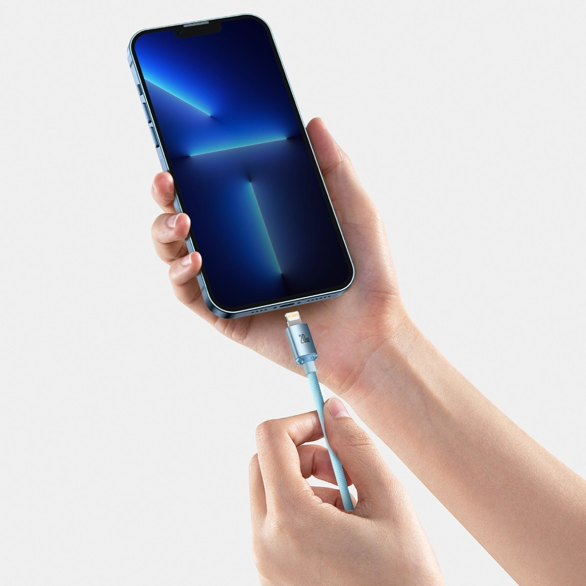 Baseus Crystal Shine Series USB Type C cable - Lightning Fast Charging Power Delivery 20W 1.2m blue (CAJY001303) 8 Baseus Crystal Shine Series USB Type C cable - Lightning Fast Charging Power Delivery 20W 1.2m blue (CAJY001303) 8