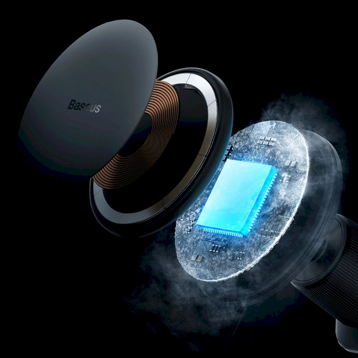 Baseus CW01 automobilinis laikiklis iPhone su 15W belaidžiu įkrovikliu, montavimas ant grotelių – juodas 11 Baseus CW01 automobilinis laikiklis iPhone su 15W belaidžiu įkrovikliu, montavimas ant grotelių – juodas 11