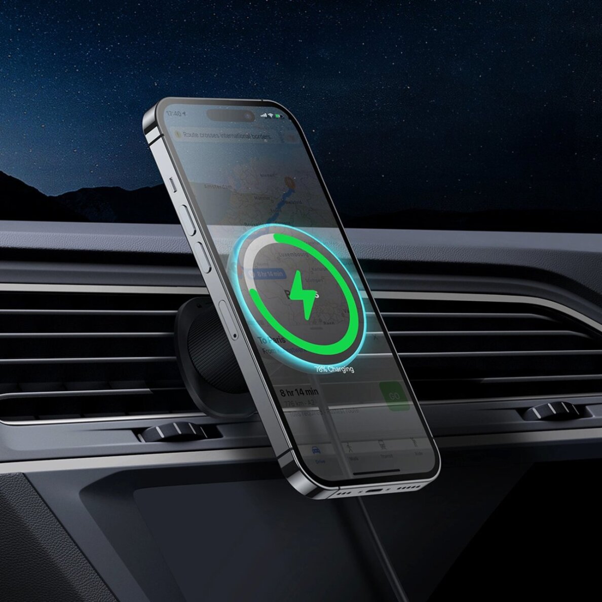 Automobilinis laikiklis Baseus CW01 iPhone telefonui su 15 W indukciniu įkrovikliu ventiliacijos angai – juodas 8 Automobilinis laikiklis Baseus CW01 iPhone telefonui su 15 W indukciniu įkrovikliu ventiliacijos angai – juodas 8