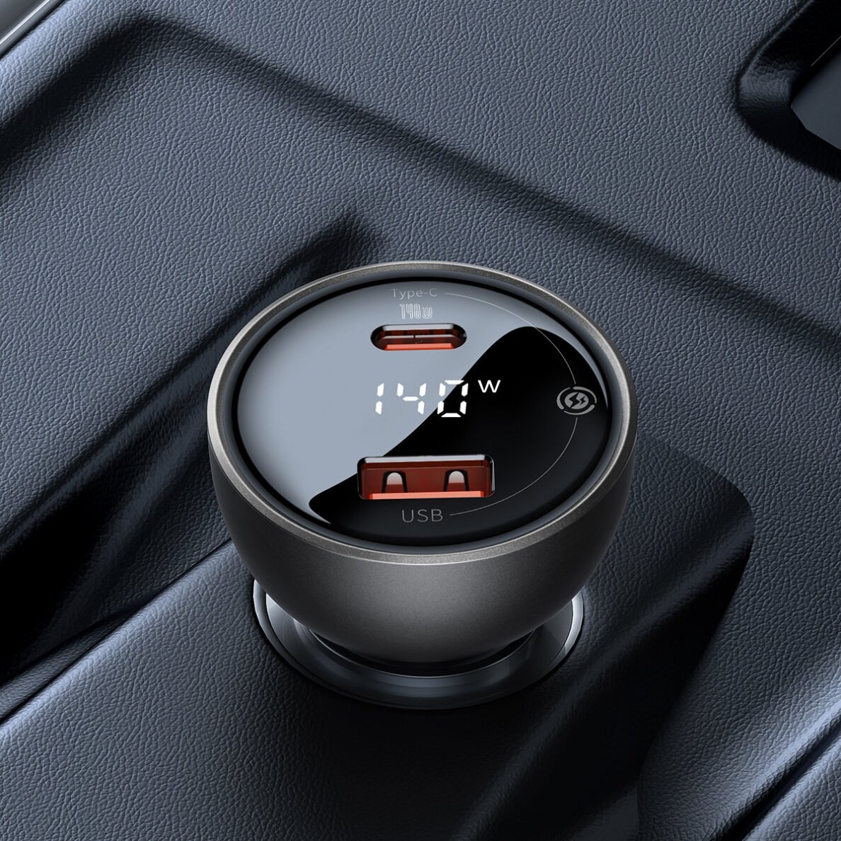 Baseus Digital Display fast car charger USB-A / USB-C PD3.1 140W Juodas + USB-C cable Baseus Superior Series 5A 240W 1m Juodas (CGZX070001) 10 Baseus Digital Display fast car charger USB-A / USB-C PD3.1 140W Juodas + USB-C cable Baseus Superior Series 5A 240W 1m Juodas (CGZX070001) 10